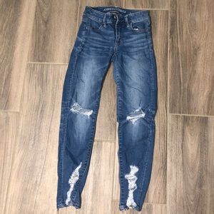 American Eagle Ripped Jeans- Size 0